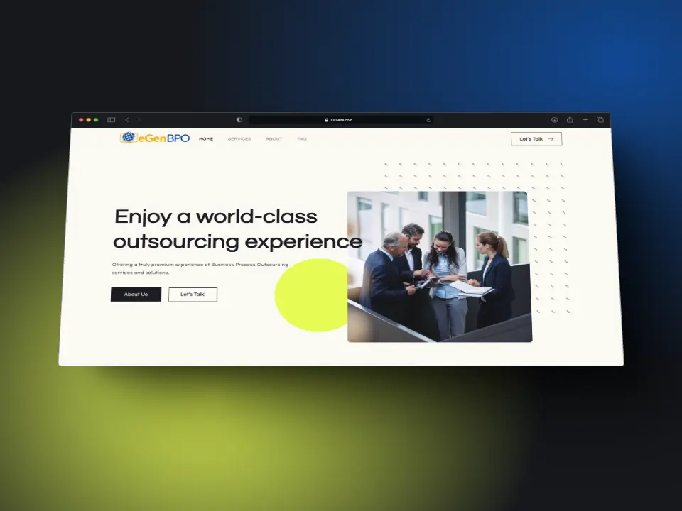 eGen BPO website