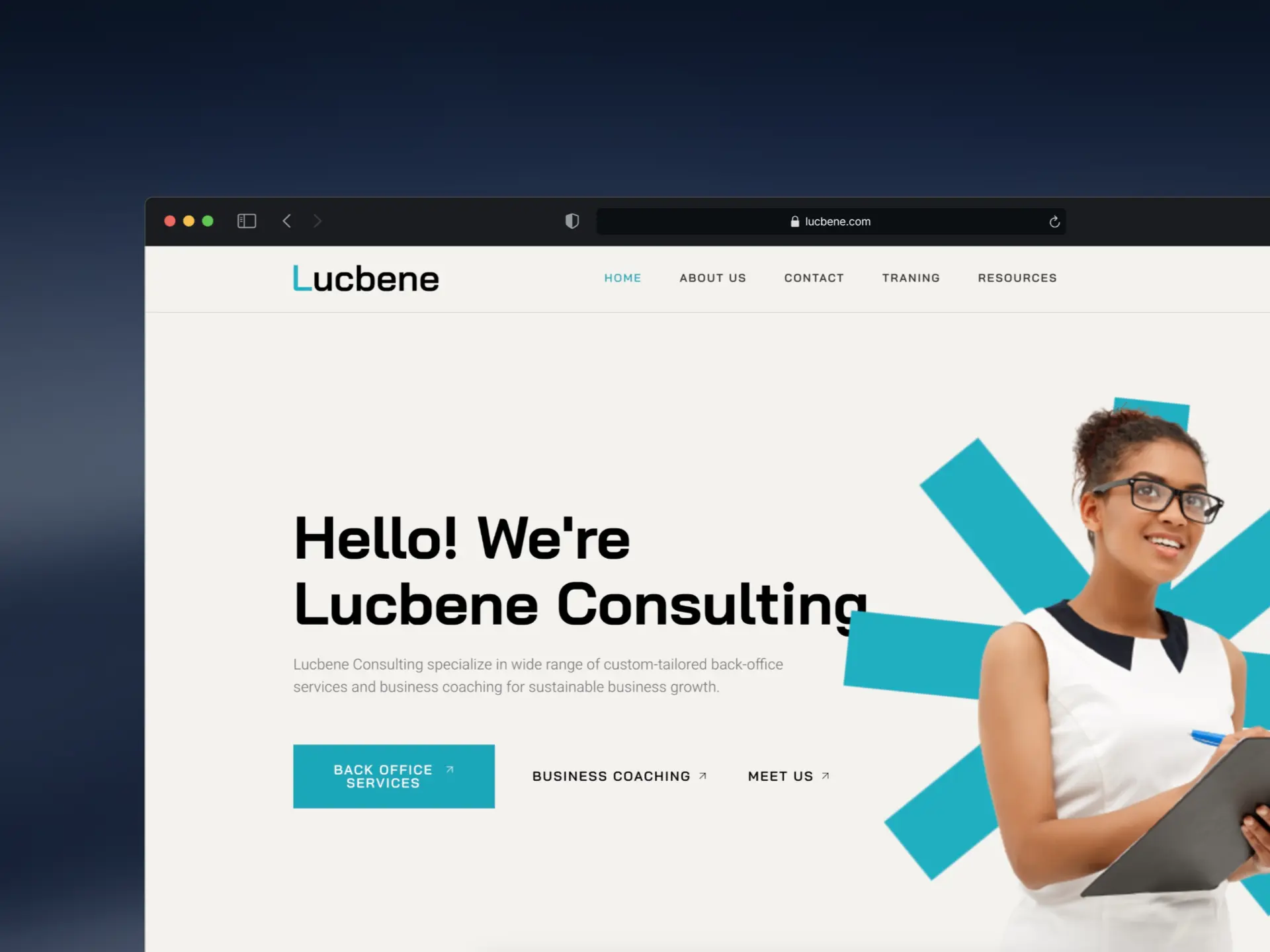 Lucbene Consulting website