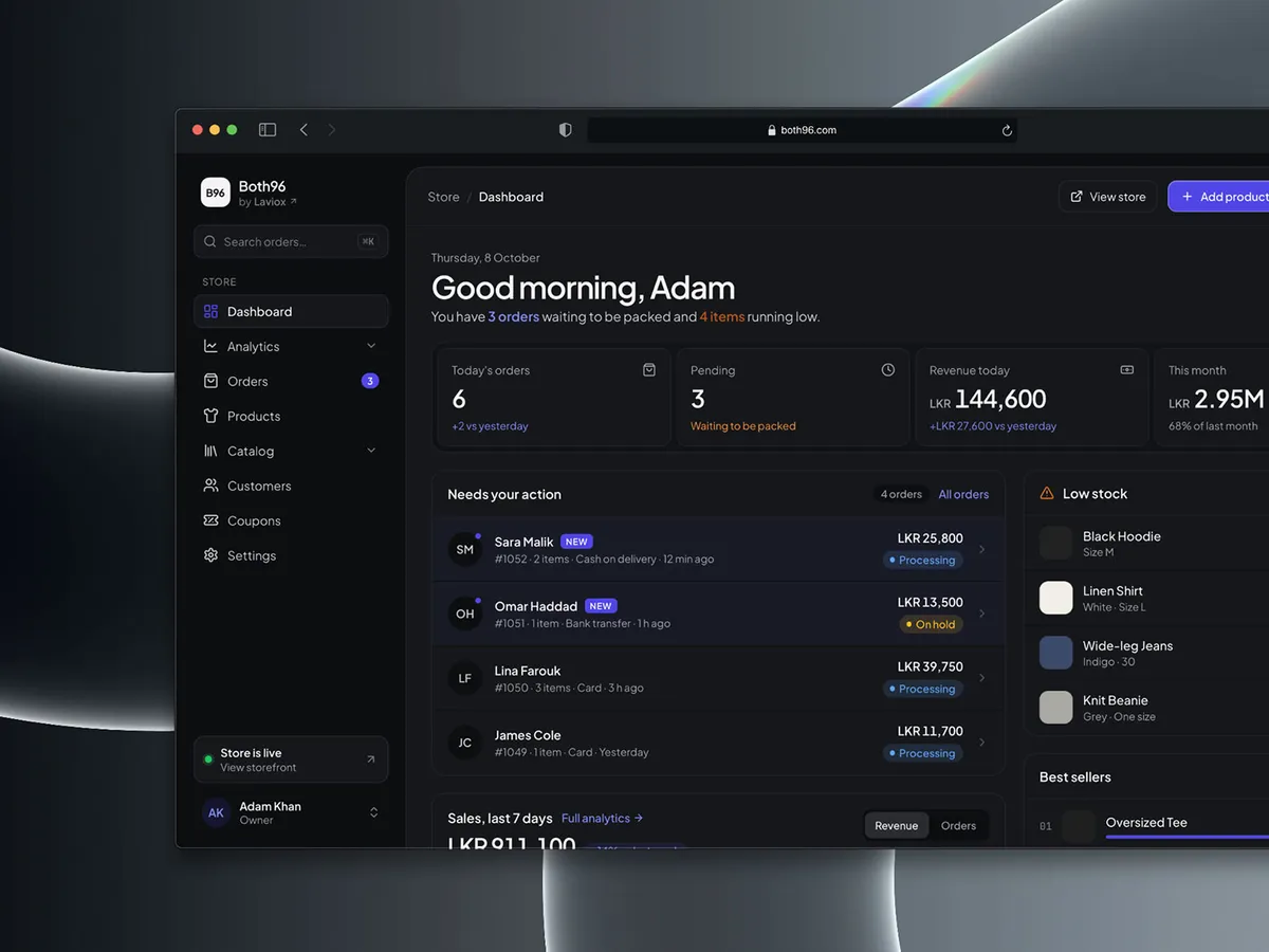 Store Manager website